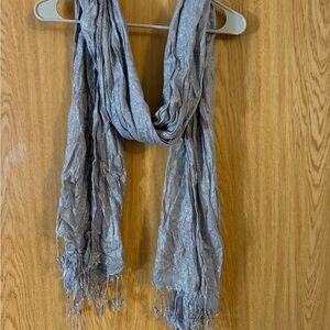 Silver Crinkled Scarf with sparkles